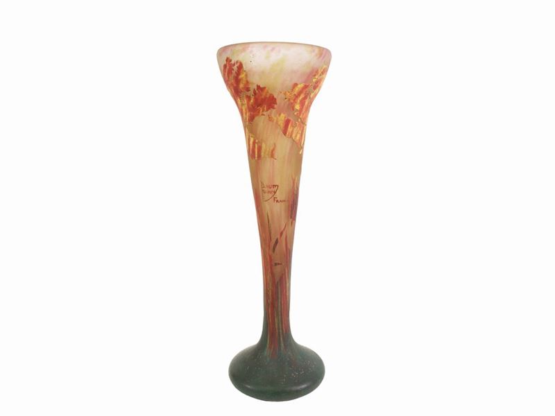 Vaso Daum con Decoro di Tulipani