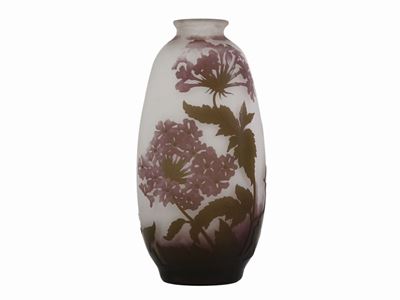 Vaso E. Gallé in Vetro a Cammeo