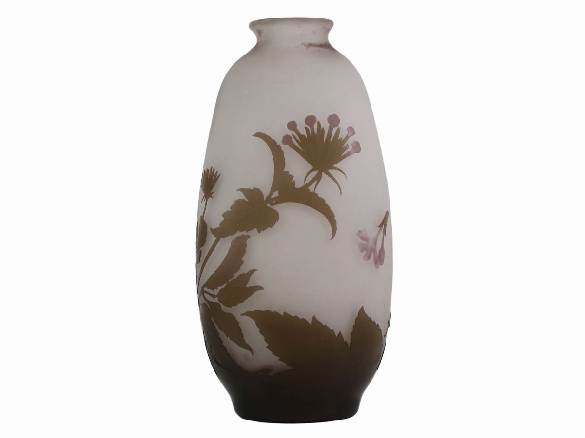 Vaso E. Gallé in Vetro a Cammeo