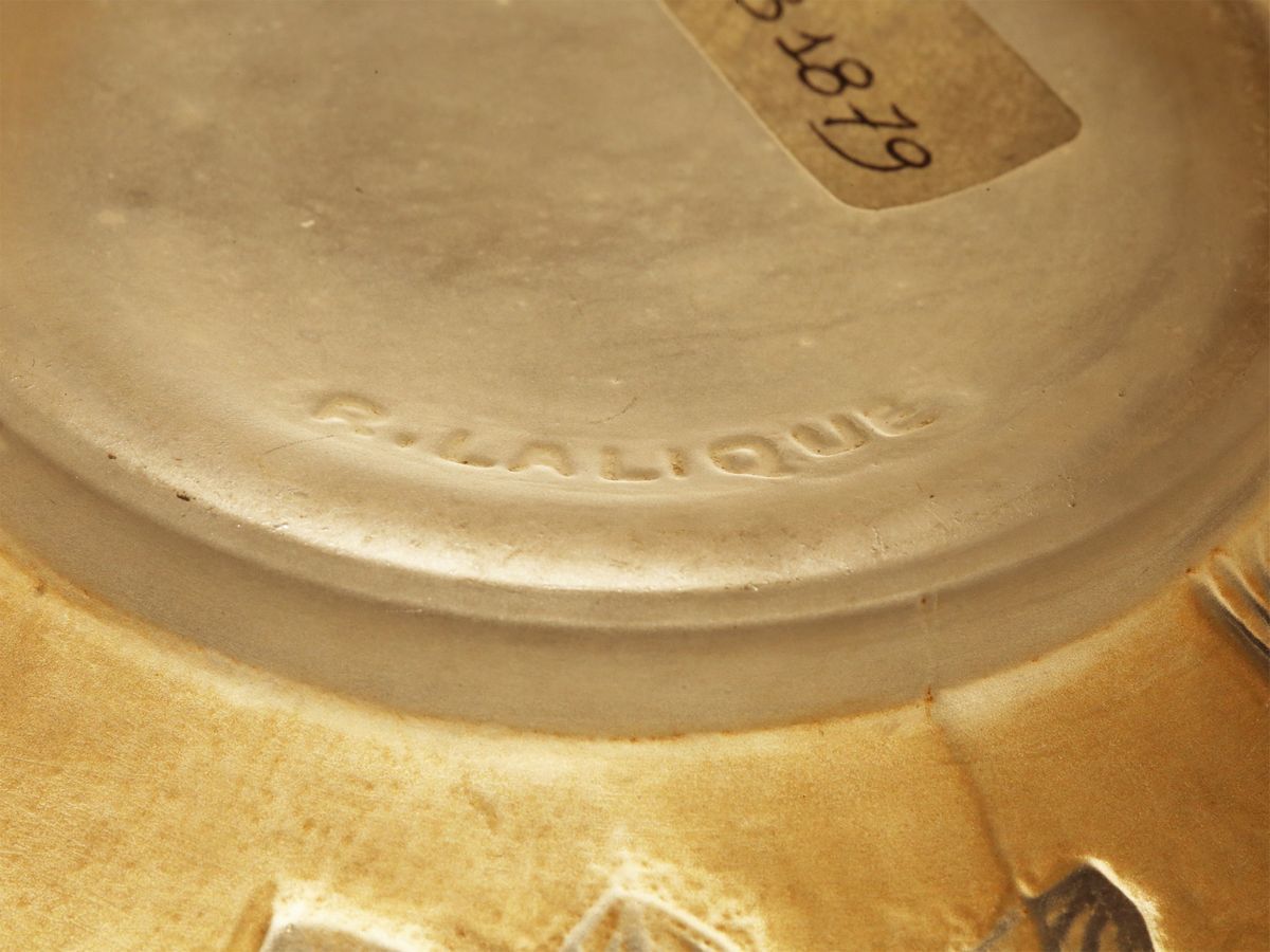 Vaso Lalique "dhalias" in Vetro Patinato