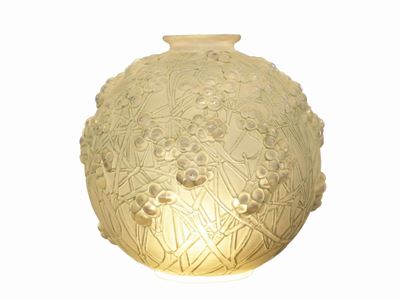Vaso Lalique "druide" Soffiato Entro Stampo