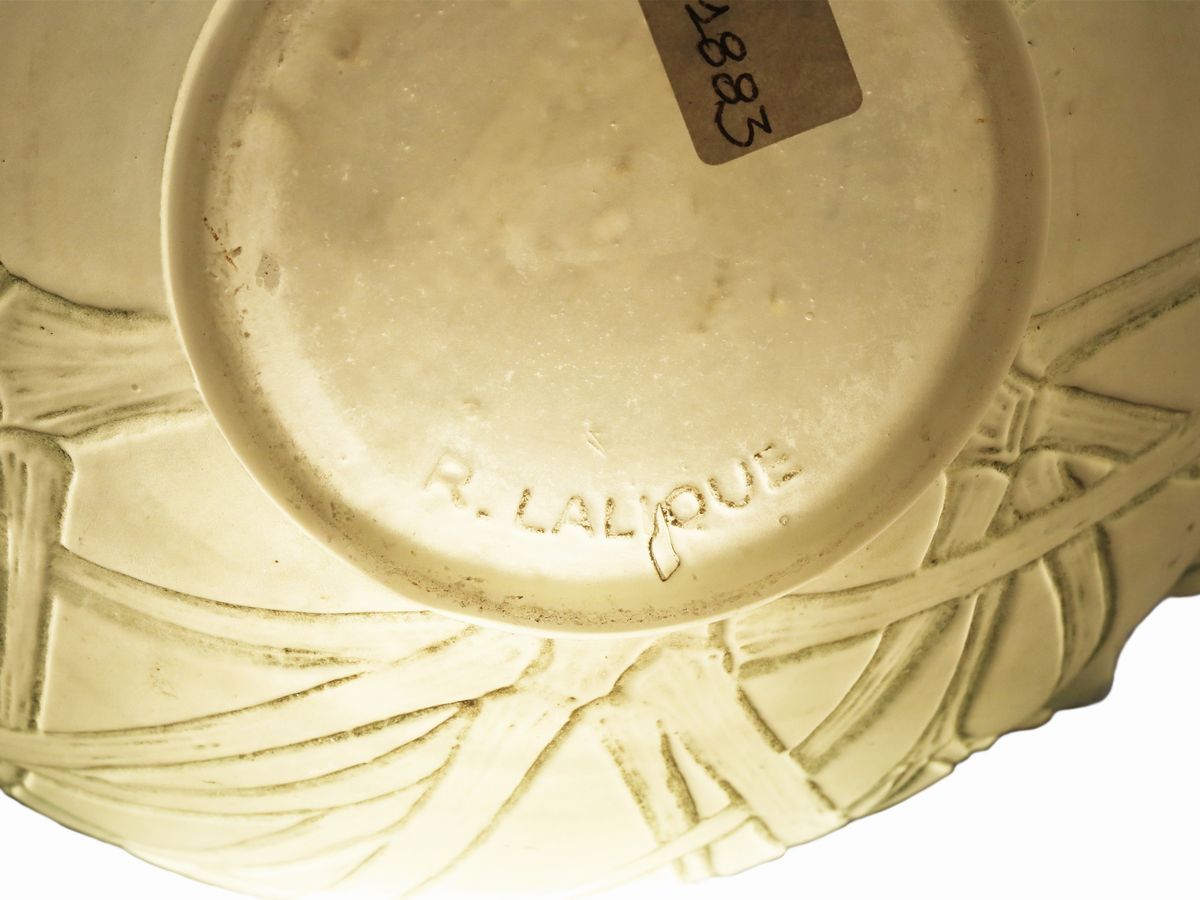 Vaso Lalique "druide" Soffiato Entro Stampo