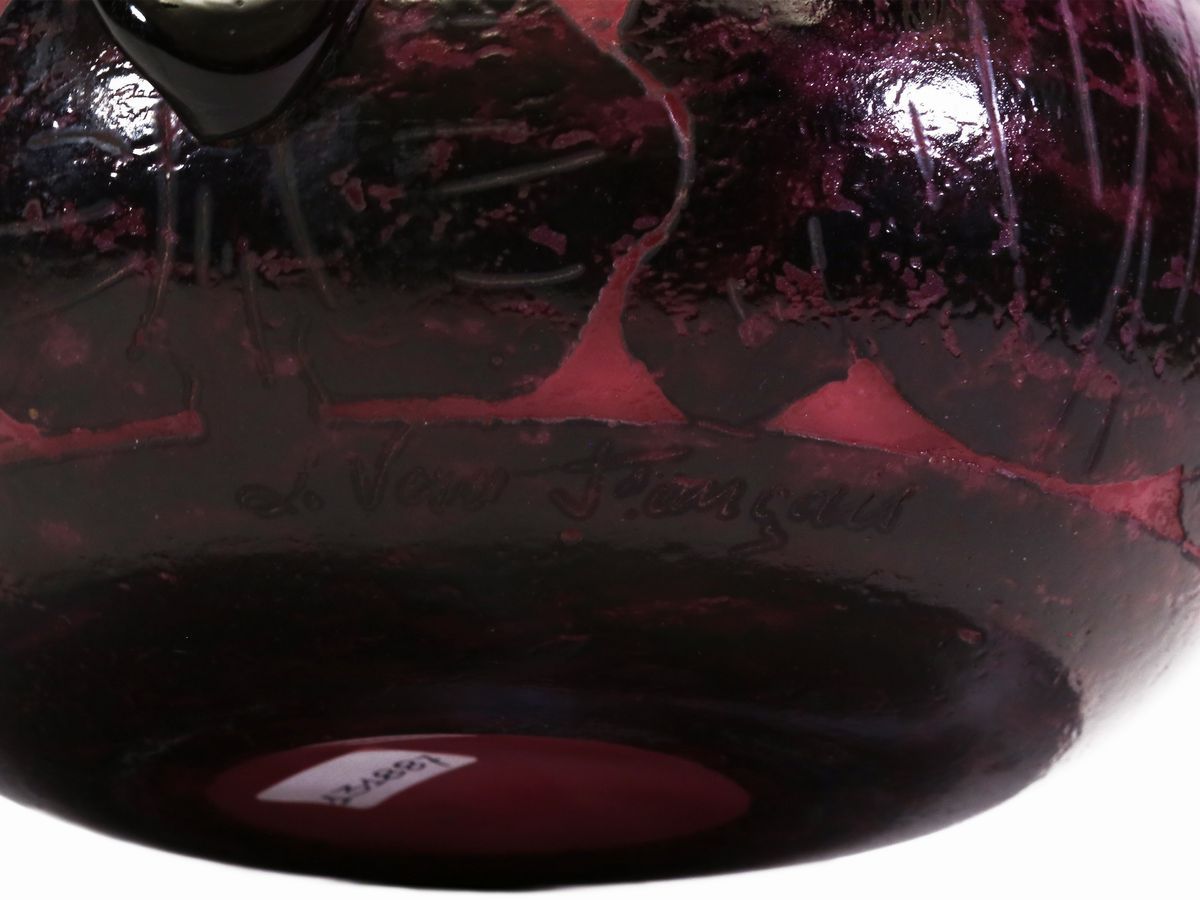 Versatoio le Verre Français Decoro "dahlias"
