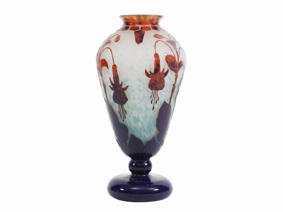 Vaso le Verre Français Decoro "fuchsias"