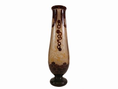 Vaso le Verre Français Decoro Geometrico "annelés"