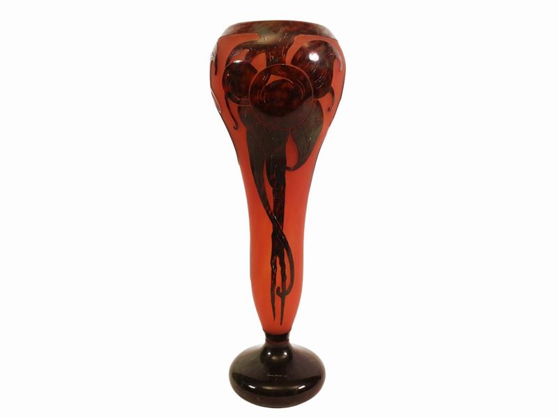 Vaso le Verre Français Decoro "prunes"