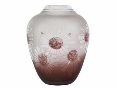 Vaso le Verre Français con Decoro di Fiori