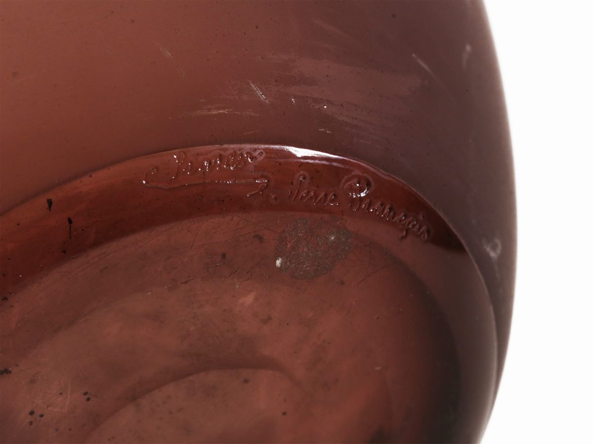 Vaso le Verre Français con Decoro di Fiori