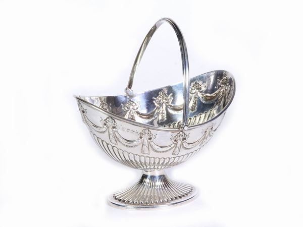A silver basket