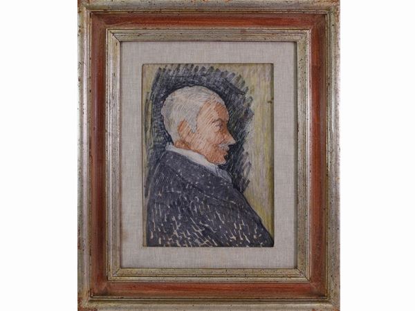 Marcello Boccacci : Male portrait  ((1914-1996))  - Auction Furniture, Paintings and Curiosities from Private Collections - Maison Bibelot - Casa d'Aste Firenze - Milano