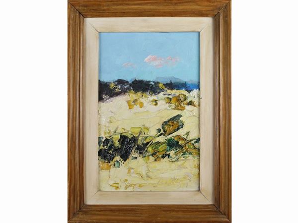 Sergio Scatizzi : Tuscan landscape  ((1918-2009))  - Auction The florentine house of a milanese collector: important glasses, objects of art and contemporary art - Maison Bibelot - Casa d'Aste Firenze - Milano