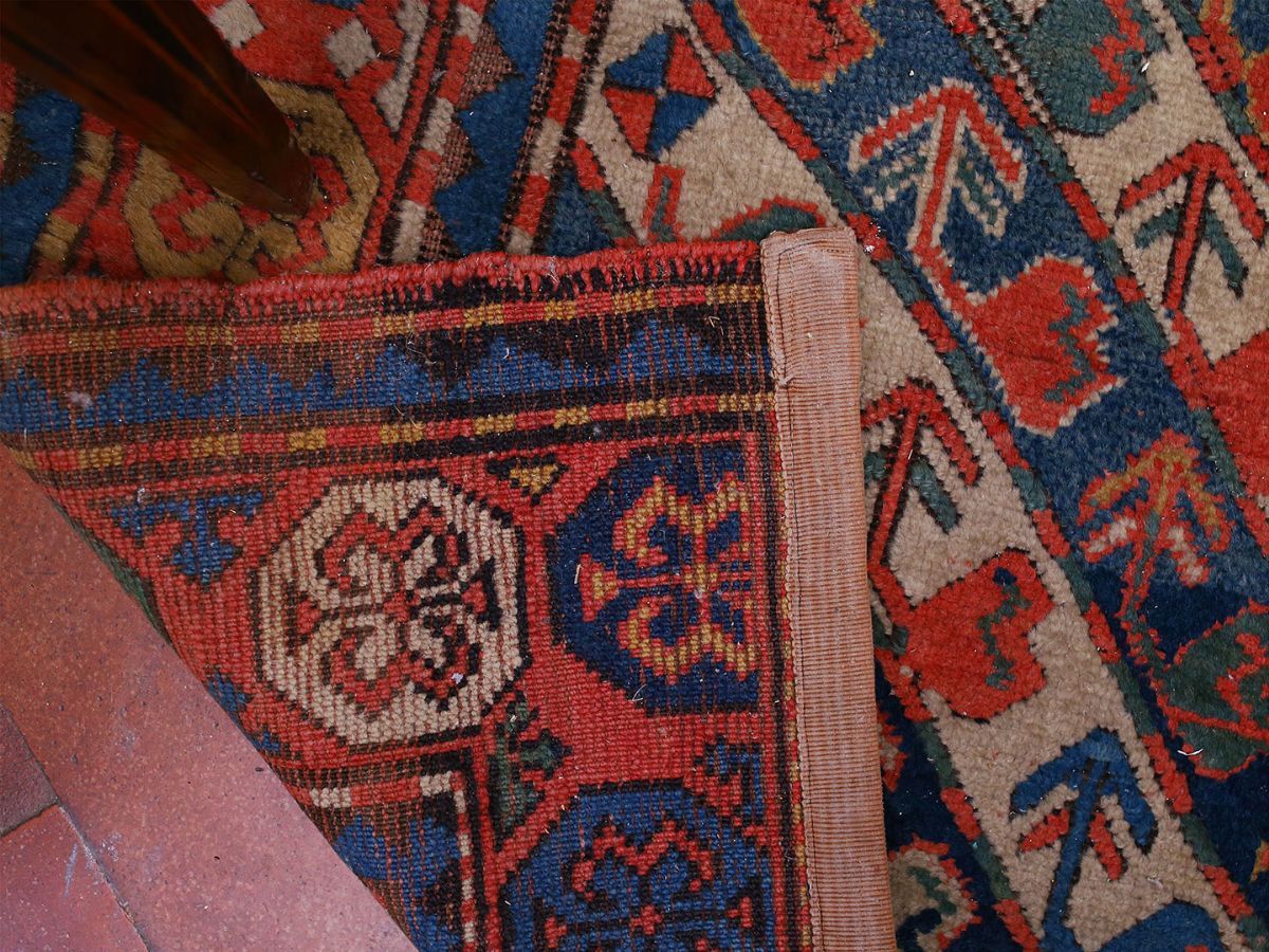 Tappeto Caucasico di Vecchia Manifattura