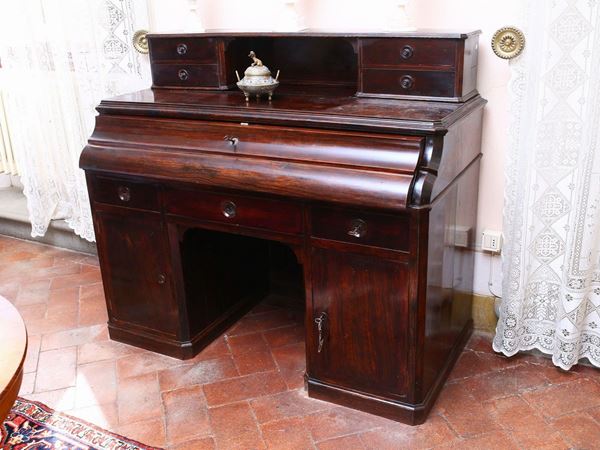 Mechanical desk in mahogany painted in imitation of rosewood
