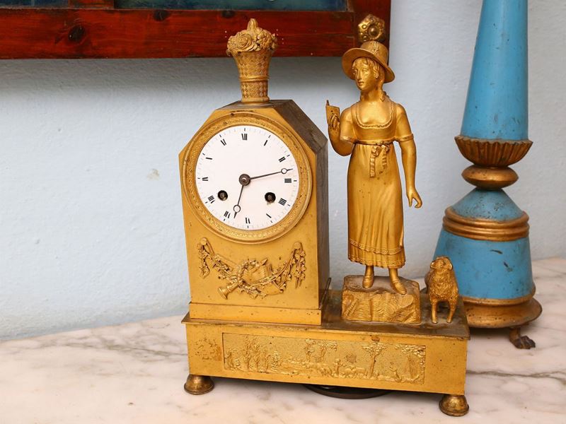 Orologio da Tavolo in Bronzo Dorato