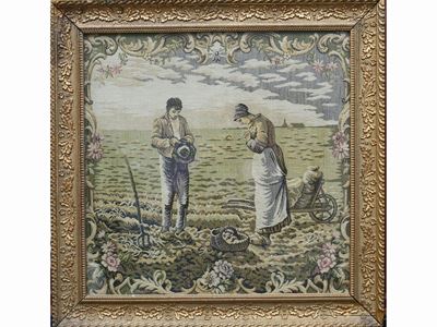 Serie di Cinque Cornici in Pastiglia Dorata