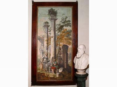 Rovine con Viandante e Madre con Figlio