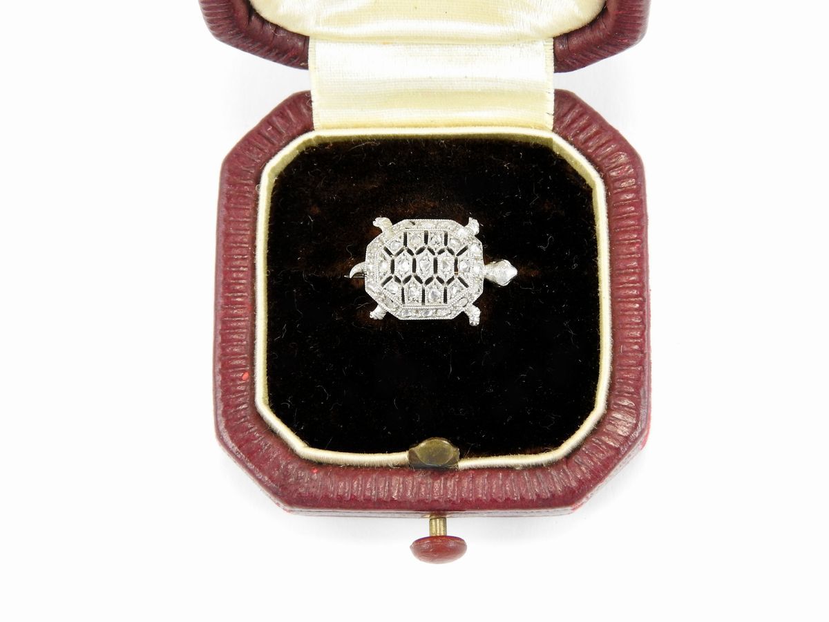 Spilla Animalier in Platino con Diamanti
