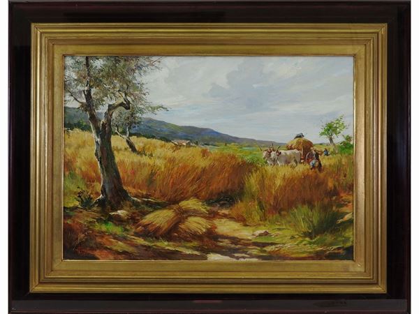 Aldo Affortunati : Countryside  ((1906-1991))  - Auction The florentine house of a milanese collector: important glasses, objects of art and contemporary art - Maison Bibelot - Casa d'Aste Firenze - Milano