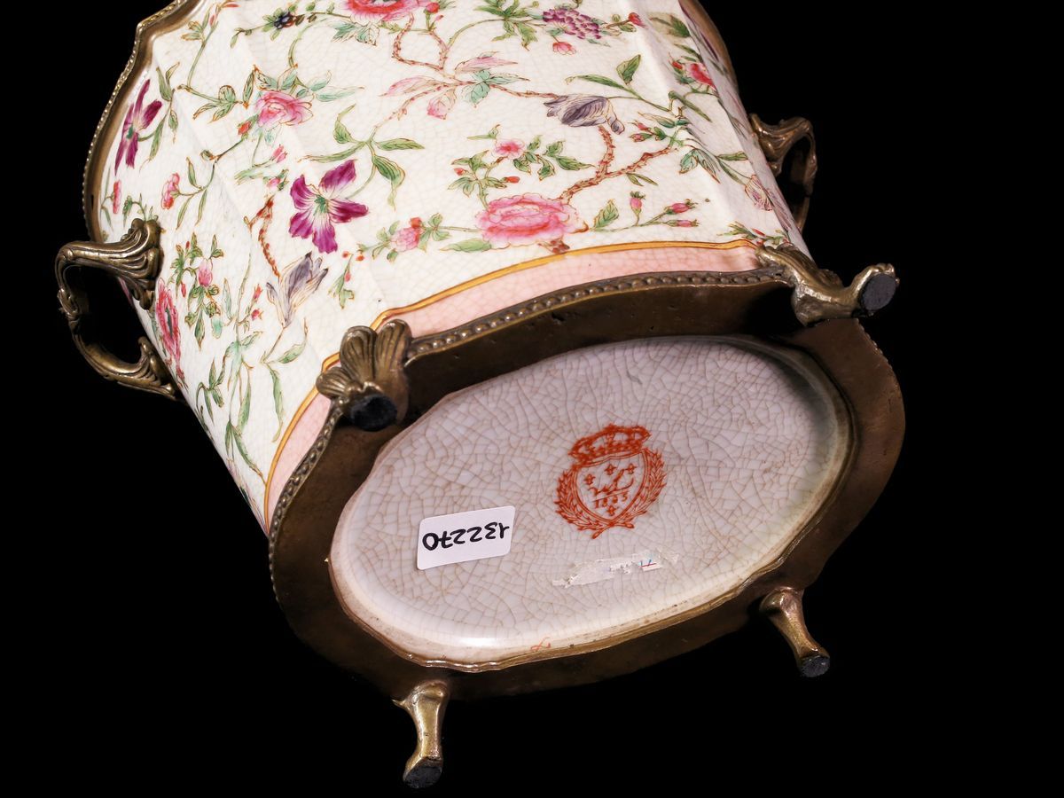 Rinfrescatoio in Ceramica e Ottone