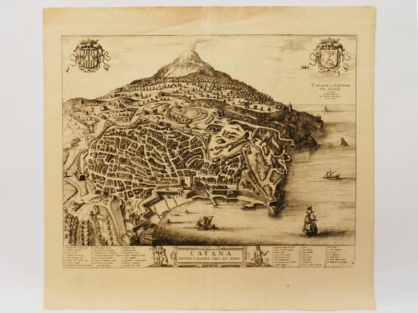 Joan Blaeu - Catane ou Catania Ville de la Sicile/Catana Patria S. Agathae Virg. Et Mart.