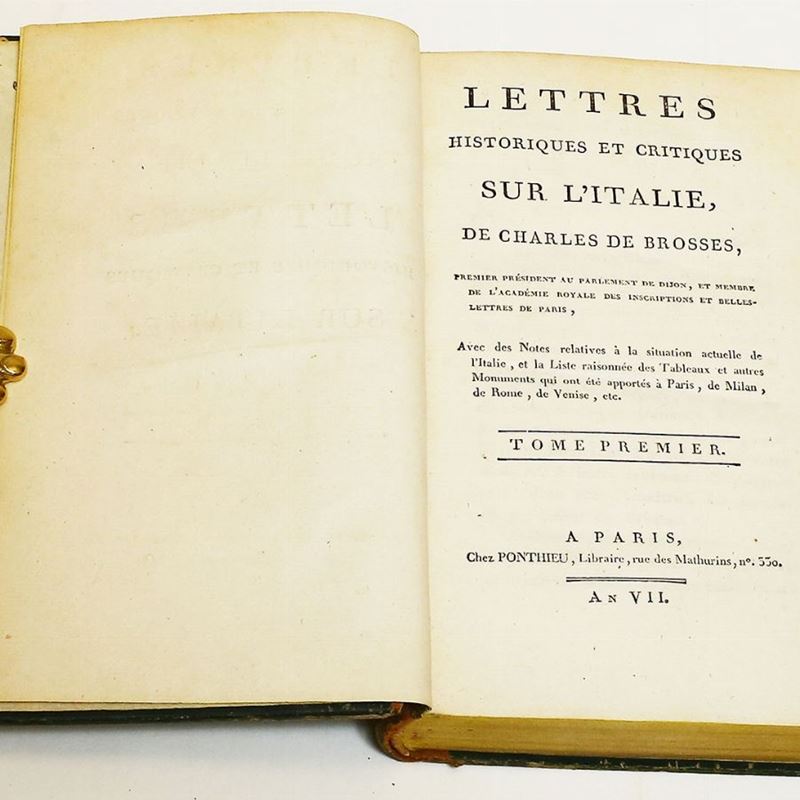 Charles De Brosses - Lettres Historiques Et Critiques Sur L'italie ...