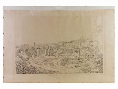 Restes Du Theatre De Taormine