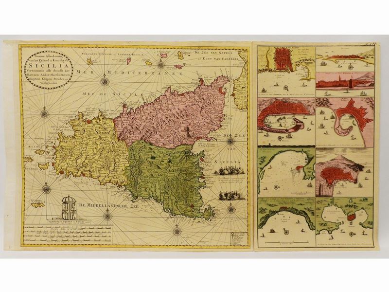 Gerard Van Keulen - Niewe Afteekening Van Het Eyland En Koninkryk Sicilia...
