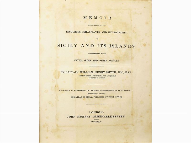 William Henry Smyth - Memoir Descriptive Of The Resources, Inhabitants, And Hydrography, Of Sicil...