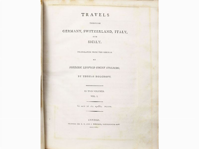 Frederic Leopold Stolberg - Travels Through Germany, Switzerland, Italy, And Sicily ...