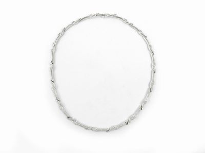 Girocollo in Oro Bianco con Diamanti