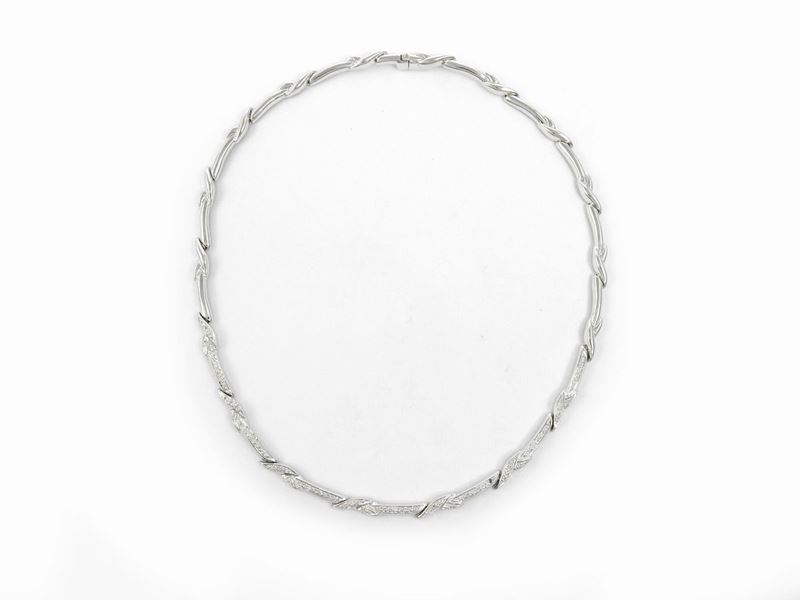 Girocollo in Oro Bianco con Diamanti