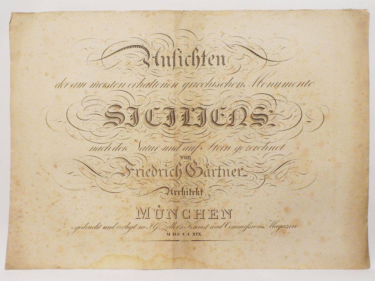 Friedrich Von Gartner - Ansichten Der Am Meisten Erhaltenen Griechischen Monumente Siciliens
