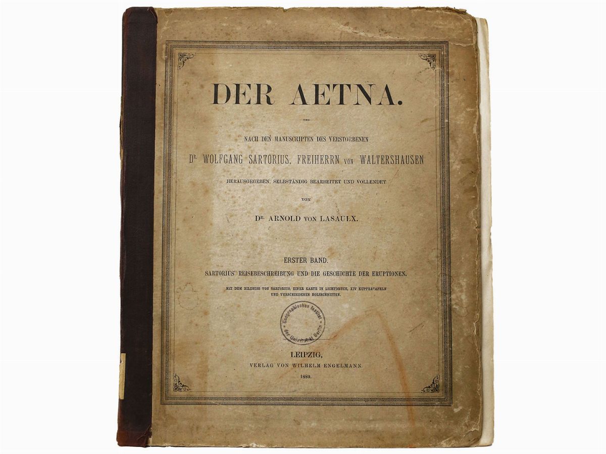 Wolfgang Sartorius Von Waltershausen - Der Aetna ...