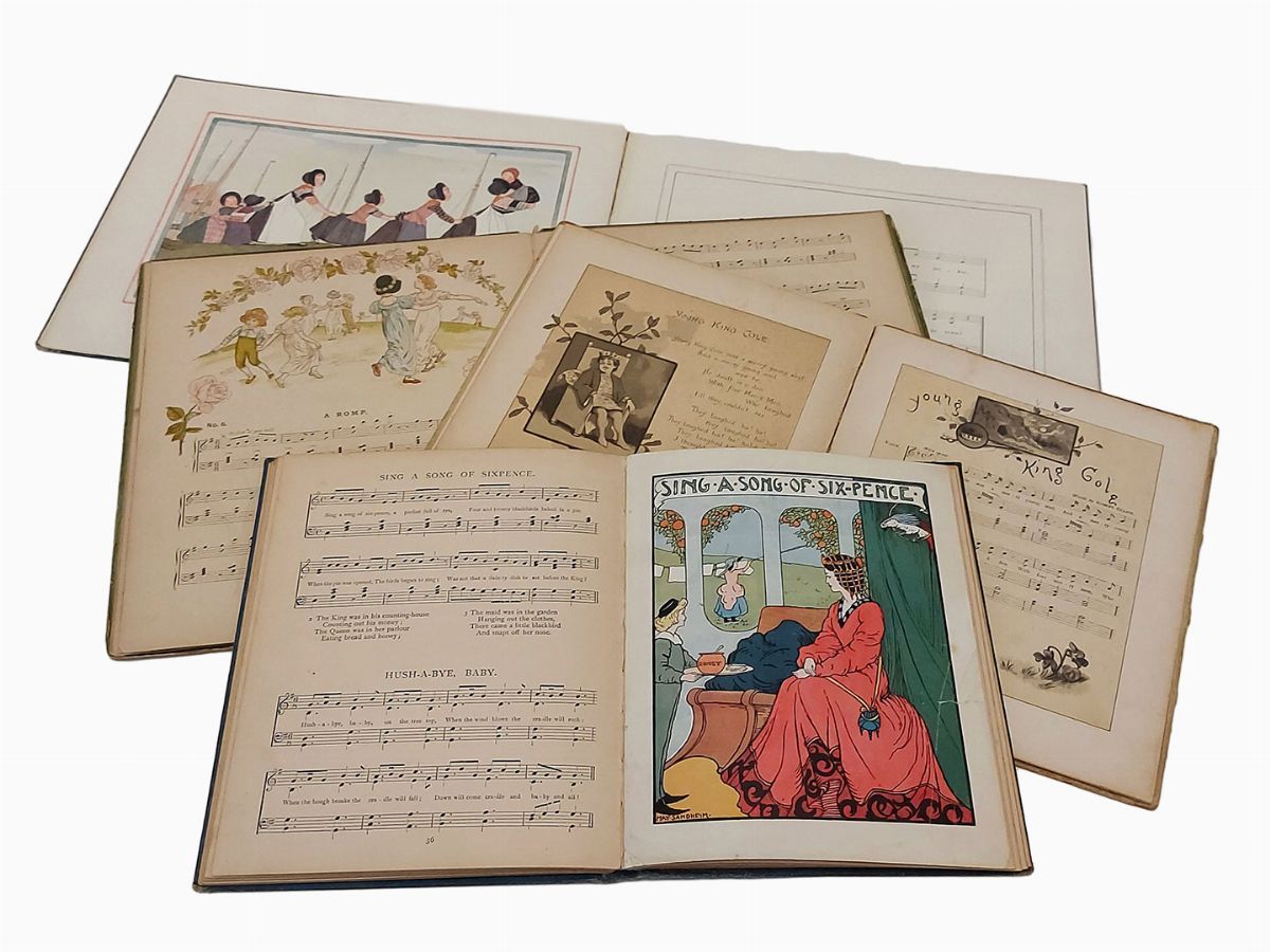 Lotto di Quattro Libri D'epoca di Musica per Bambini