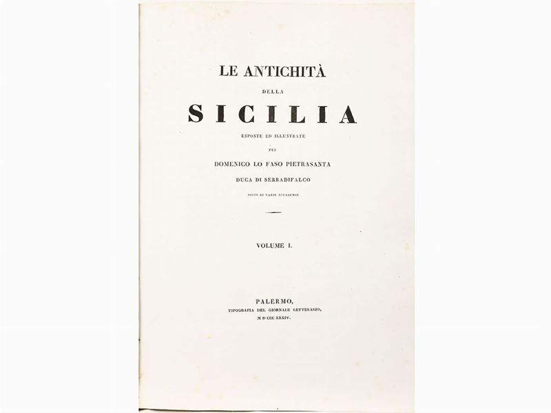 Domenico lo Faso Pietrasanta, Duca di Serradifalco - Le Antichità della Sicilia