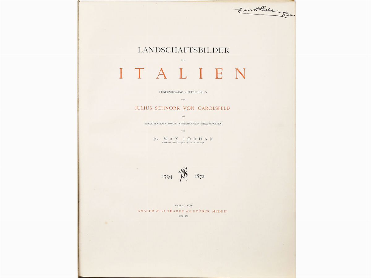 Julius Schnorr Von Carolsfeld - Landschaftsbilder Aus Italien ...