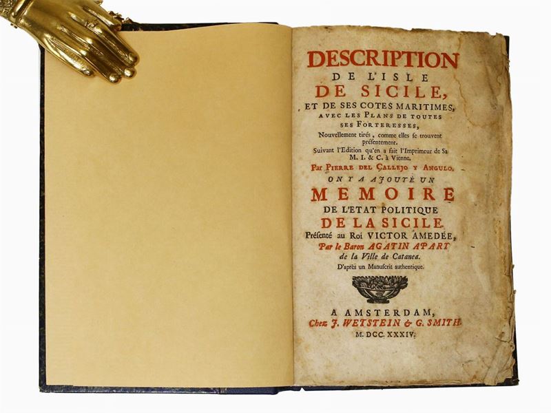 Del Callejo Y Angulo Pedro - Apary Agatin - Description De L'isle De Sicile, Et De Ses Cotes Mari...