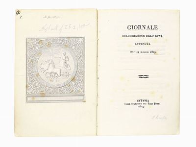 Giornale Dell'eruzione Dell'etna Avvenuta Alli 27 Maggio 1819