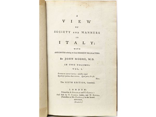 John Moore - A View of Society and Manners in Italy...
