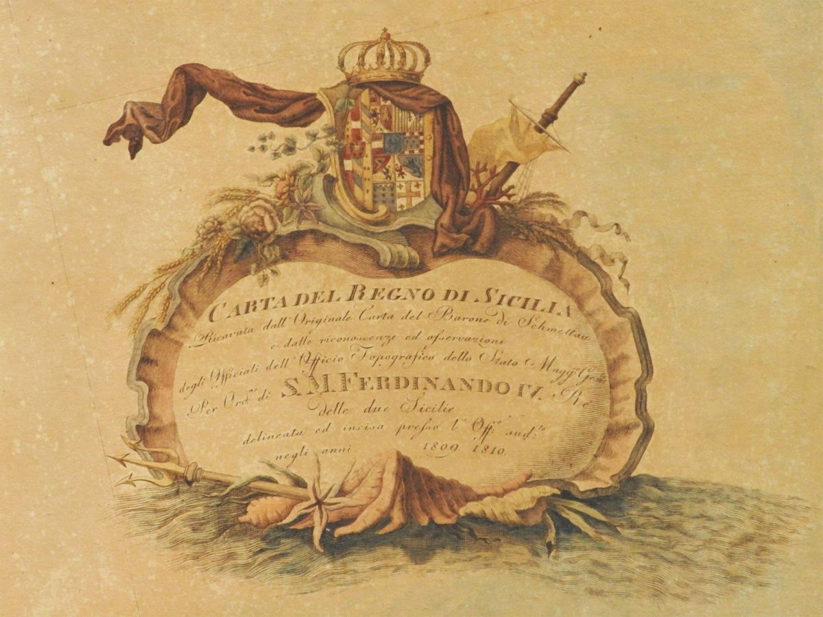 Officio Topografico dello Stato - Carta del Regno di Sicilia Ricavata Dall'originale Carta del Ba...