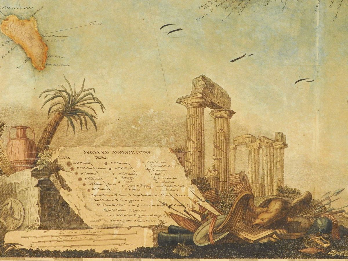Officio Topografico dello Stato - Carta del Regno di Sicilia Ricavata Dall'originale Carta del Ba...