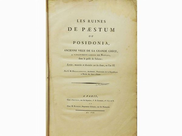 Claude Mathieu Delagardette - Les ruines de Paestum ou Posidonia ...