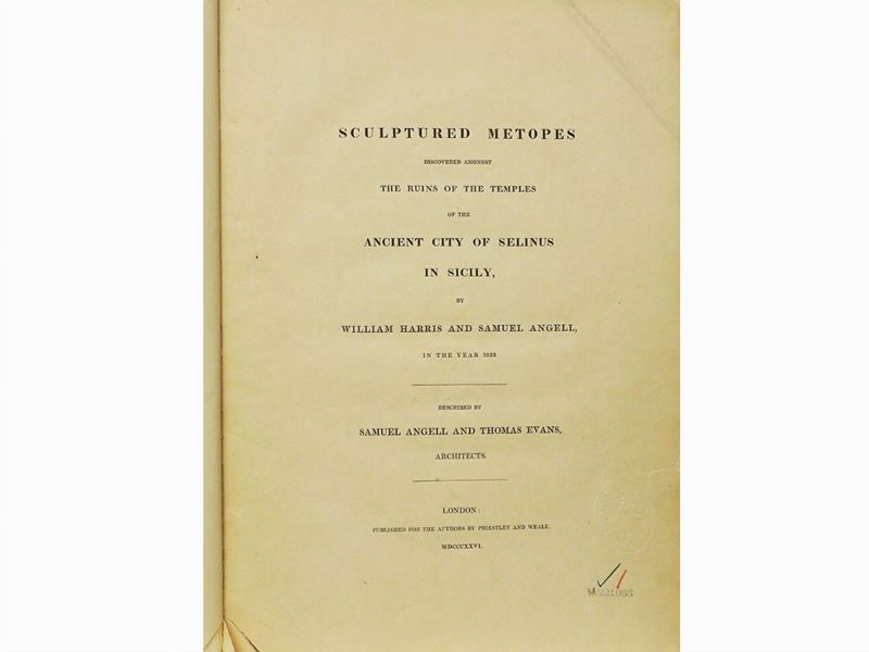 Evans Thomas - Angell Samuel - Sculptured Metopes Discovered Amongst The Ruins ...