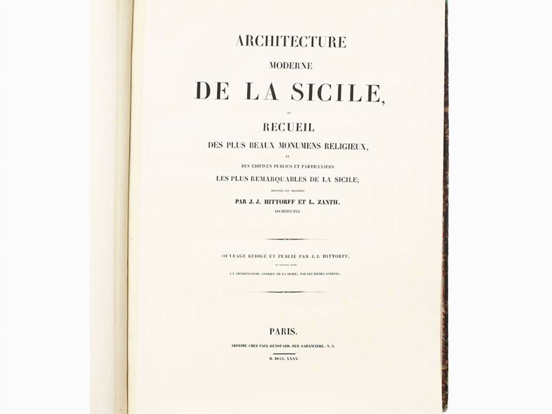 Hittorff Jakob Ignaz - Zanth Ludwig - Architecture Moderne De la Sicile ...