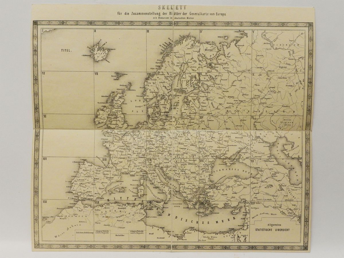 Joseph Von Scheda - General-karte Von Europa 1859