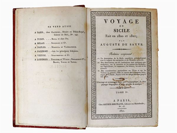 Auguste de Sayve - Voyage en Sicile fait en 1820 et 1821
