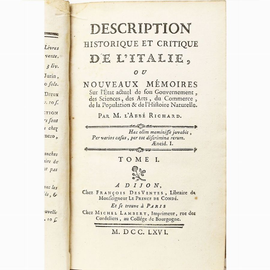 Jérome Richard (L'abbé) - Description Historique Et Critique De L'italie ...