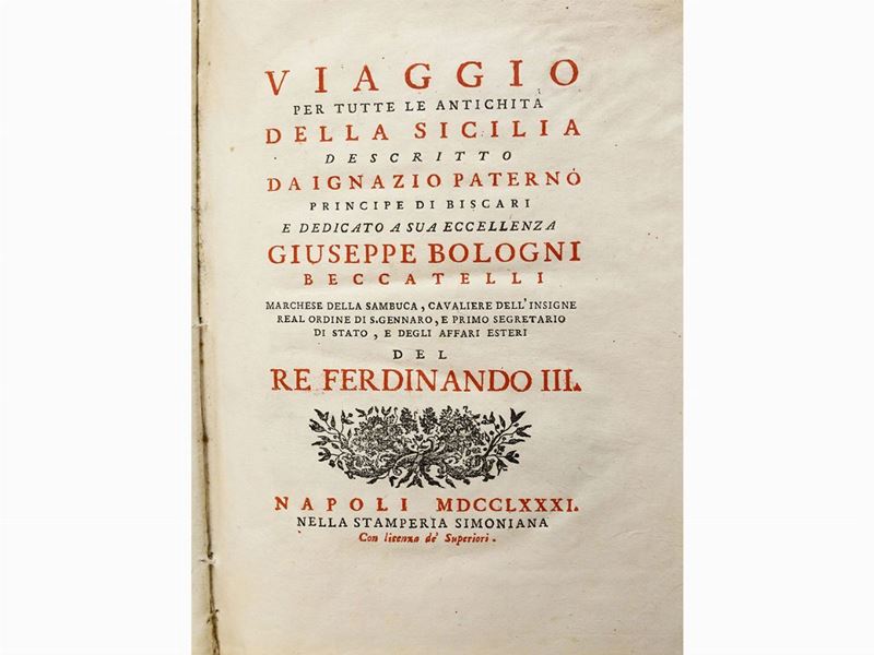 Ignazio Paternò Castello (principe di Biscari) - Viaggio per Tutte le Antichità della Sicilia ...