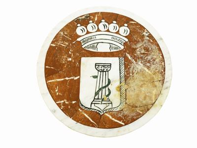 Placca Circolare in Commesso Marmoreo