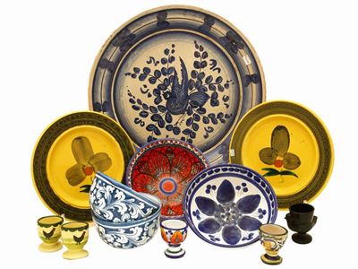 Miscellanea di Accessori per Cucina in Ceramica e Terracotta Smaltata